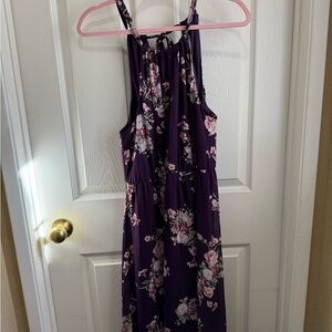 Floral Purple Maxi Dress